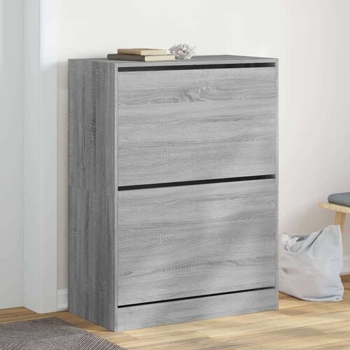Ormarić za cipele s 2 preklopne ladice boja hrasta 80x42x108 cm Cijene