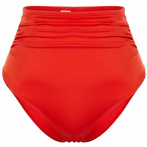 Trendyol Red Smooth High Waist Bikini Bottom