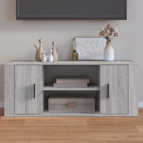 The Living Store TV omarica siva sonoma 100x35x40 cm inženirski les - TV Omarica, (21376457) Slike