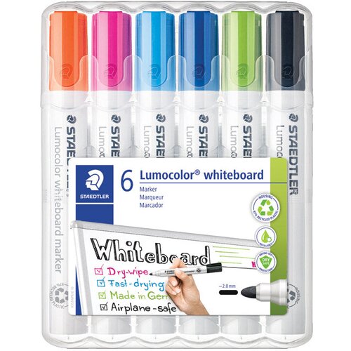 Marker ZA BIJELU PLOČU 2MM PK6 RECIKLIRANI LUMOCOLOR STAEDTLER 351 WP6-1 Cene