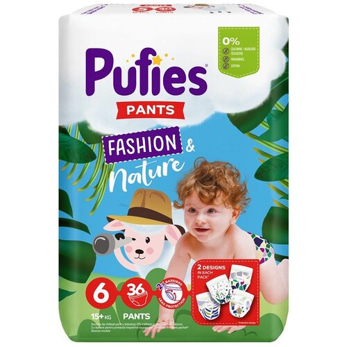 Pufies Fashion&nature pants pelene 6, 15+ kg, 36 kom Cene