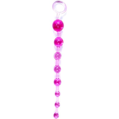  Analne kuglice Jelly Anal 10 Beads, Roze Slike