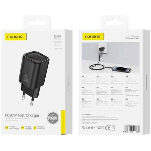 Foneng USB-C STENSKI POLNILEC ZA APPLE IPHONE IN IPAD, HITRO POLNJENJE 2, (5000337780) Cene