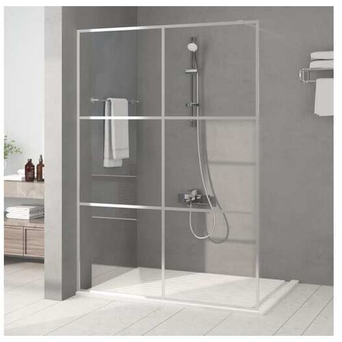  Pregrada za tu&amp;scaron; srebrna 140x195 cm prozorno ESG steklo Slike