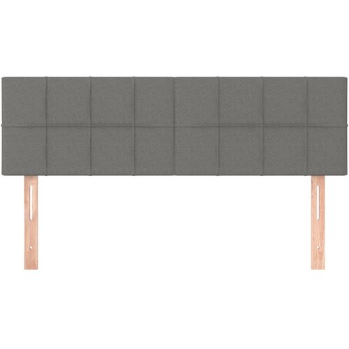  Uzglavlja tamnosiva 144x5x78/88 cm od tkanine Slike