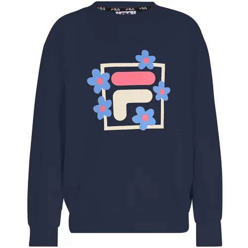Fila Sweater majica 'LAMSPRINGE' ecru/prljavo bijela / plava / mornarsko plava / koraljna