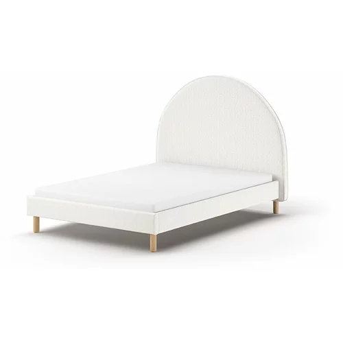 Vipack Bijeli tapecirani krevet s podnicom 140x200 cm MOON –