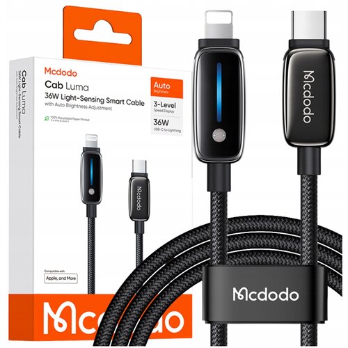 McDodo POLNILNI KABEL USB-C ZA IPHONE LIGHTNING FAST CHARGING 1M LED, (5000259825) Cene