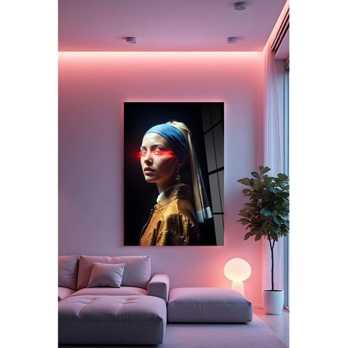 WALLXPERT Hhlneon0023 - Višenamenska Tempered Staklena Slika 70 x 100 cm Cene