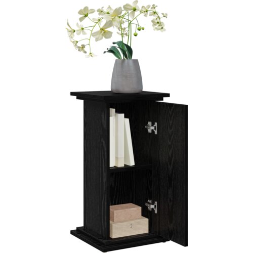 VidaXL Stalak za Prikaz s Skladi&amp;scaron;tem Crni Hrast 31x30x60 cm Izrađen od Drva Slike