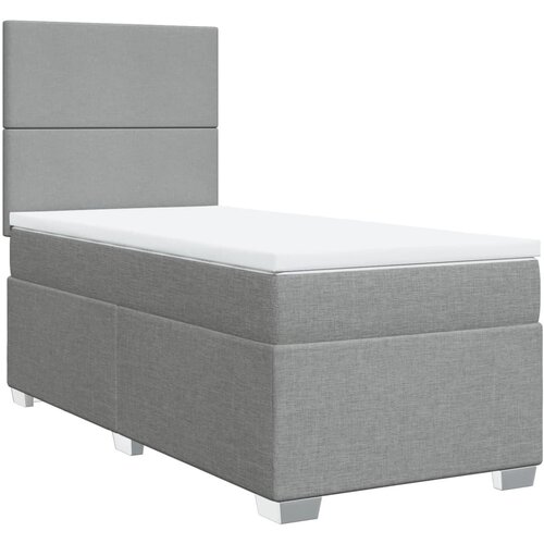 Maison Chic Box spring postelja - Vzmetna postelja z vzmetnico svetlo siva 90x190 cm blago SL10332, (21904769) Cene