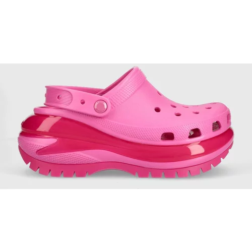 Crocs Natikače Classic Mega Crush Clog za žene, boja: ružičasta, s platformom, 207988