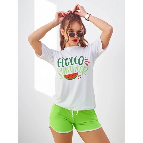 Resti Women's sports set with a t-shirt and shorts Hello Summer Cijene