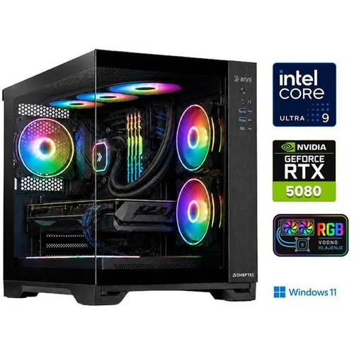 ANNI gaming namizni računalnik Gamer 9 285K Ultra 9 285K/64GB/2TB SSD/Windows 11 Home/RTX 5080/črna Cene