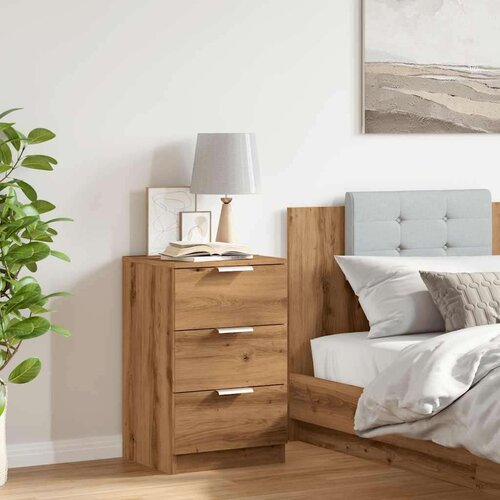 VidaXL Noćni ormarić Artisan hrast 40x36x65 cm izrađeno drvo Slike