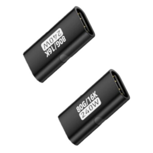 INF 240V2-17 Type-C ženski na ženski adapter (5 kosov) &mdash; 240W, 80Gbps, 16K Black, (5000276805) Cene