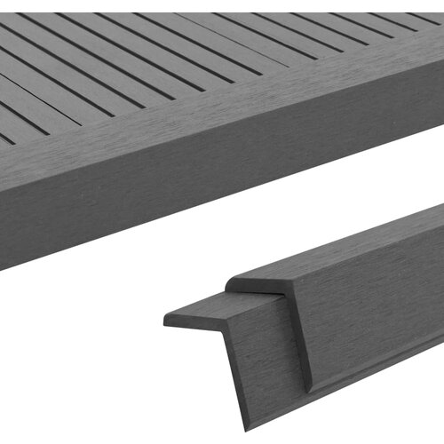 vidaXL 5 kos. talne obrobne letve WPC 170 cm sive barve Cene