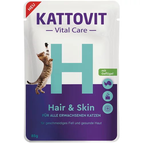 Kattovit Vital Care Hair & Skin Pouches s perutnino - 12 x 85 g