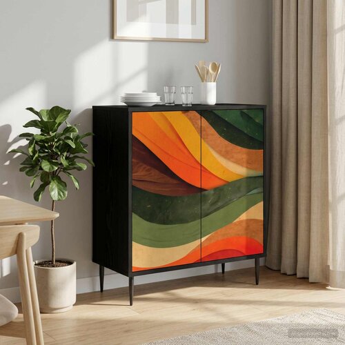  Kreveta BONN Crni hrast 69 x 33 x 76 cm Konstruirano drvo Cene