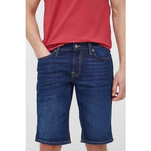Guess Jeans kratke hlače moški, mornarsko modra barva