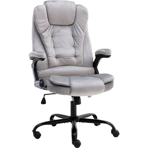 vidaXL Uredska stolica svjetlosiva baršunasta Cijene