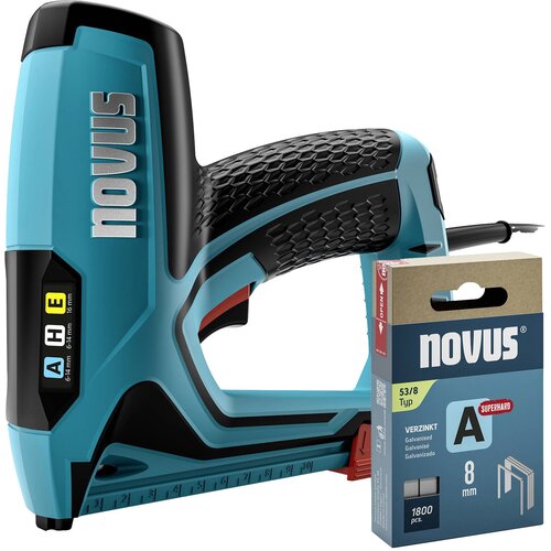 Novus Električni spenjalnik Tools J-150 set + 1800 finih žičnih sponk - profesionalni spenjalnik za pritrjevanje blaga\, tkanin in okrasnih trakov - dolžina sponk 6 - 14 mm in žeblji 16 mm N, (21507284) Cene