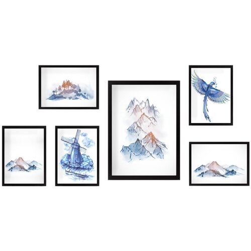 Wallity Slike v kompletu 6 kos Watercolor - Wallity Cene