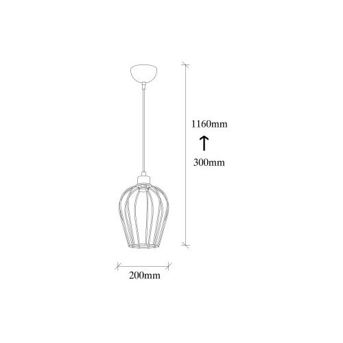 Opviq Luster Tel-6676, 20 cm, E27 Slike