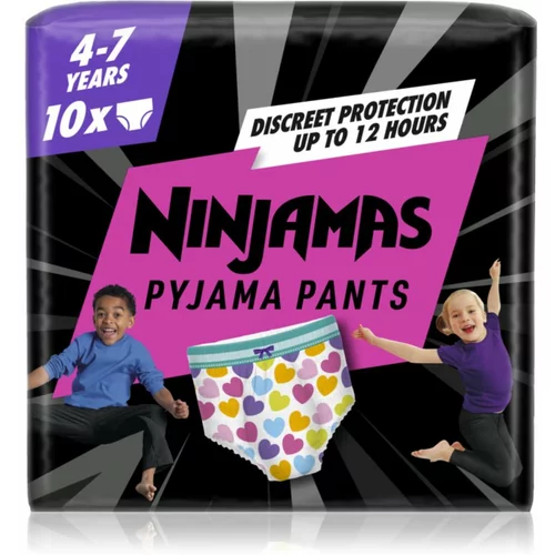 Pampers Ninjamas Pyjama Pants 17-30 kg Hearts 10 kos