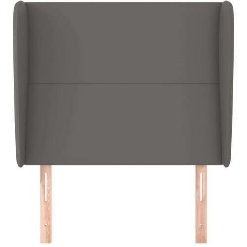  Uzglavlje s u&amp;scaron;ima sivo 103x23x118/128 cm od umjetne kože Slike