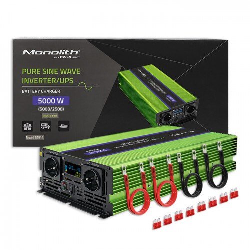 Qoltec Monolith power adapter/inverter Auto 5000 W Green Cijene