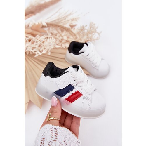 Boto Sports Shoes Sneakers For Children With Glowing Sole White-Black Arielle Cene
