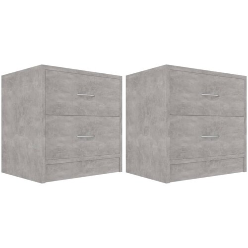 Maison Chic Dvo delni komplet Nočne omarice - Nočne mize betonsko sive 40x30x40 cm iverna plošča, (21689379) Cene