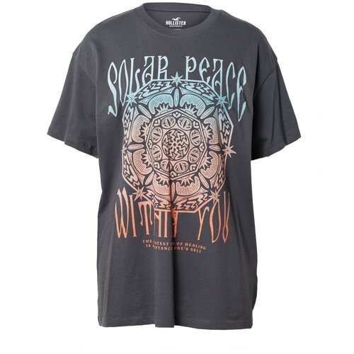 Hollister Majica &amp;#039;HOL&amp;#039; temno siva / meta / oranžna Slike
