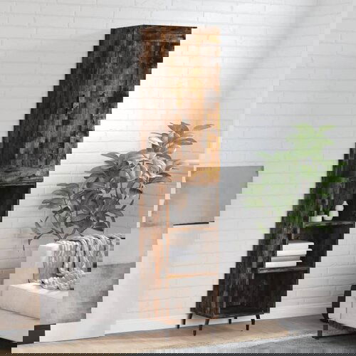 vidaXL Visoka komoda dimljeni hrast 34 5x34x180cm konstruiranog drva Cene