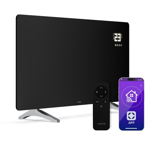 Klarstein wonderglass infracrvena ploča | 720 w | 15 m² | moderan stakleni dizajn | 120 cm x 68 cm Cijene