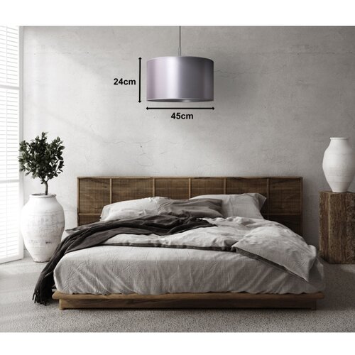  Duolla - Visilica na sajli CANNES 1xE27/15W/230V prečnik 45 cm srebrna Slike
