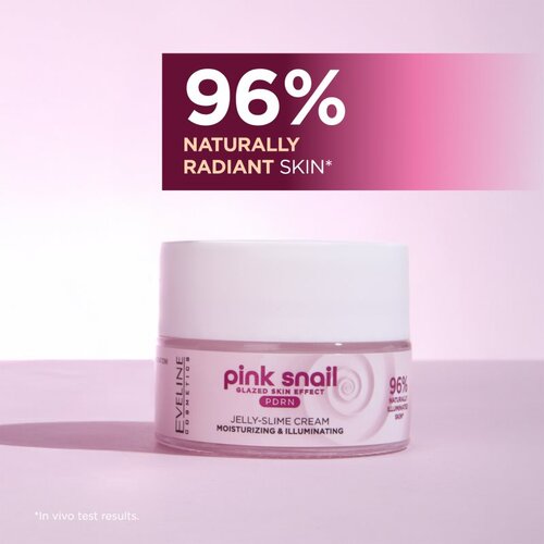 Eveline Cosmetics Pink Snail Glazed Skin Effect posvjetljujuća krema 50 ml Slike