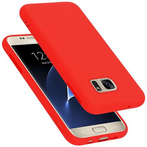 Cadorabo Ohi&amp;scaron;je, združljiv s Samsungom v tekoči rdeči barvi - za&amp;scaron;čitni pokrov iz fleksibilnega silikona TPU, (20588154) Slike