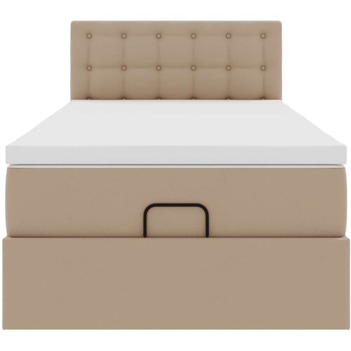  Okvir kreveta s madracem cappuccina 90x200cm umjetna koža Slike