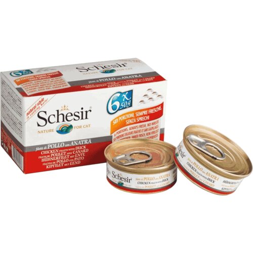 Schesir Vlažna hrana za mačke Multipack, 6x50 g Cene