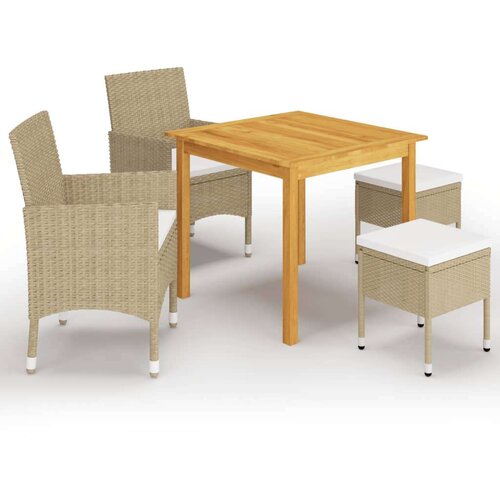  5-dijelni vrtni blagovaonski set bež Cijene