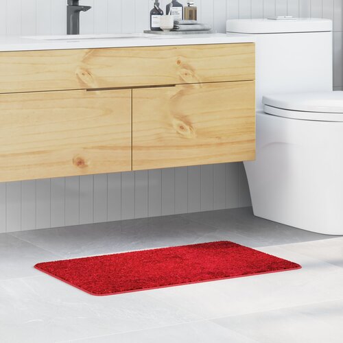 vidaXL Rdeča Bombaž 50 x 80 cm Kopalniška preproga Pravokotna Cene