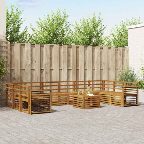  Set vanjskih sofa 11 kom. Prirodna Slike