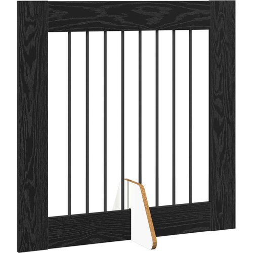  Vrata za pse s postoljem 2 pcs Crni hrast 80 x 80 cm Slike