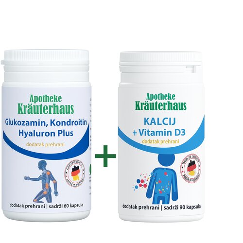 Set Glukozamin, Kondroitin, Hijaluron Plus &amp;amp; Kalcij + Vitamin D3 Slike