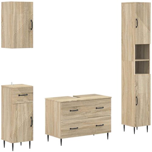  Set kupaonskih ormara od 4 dijela HAARLEM Hrast sonoma Cijene