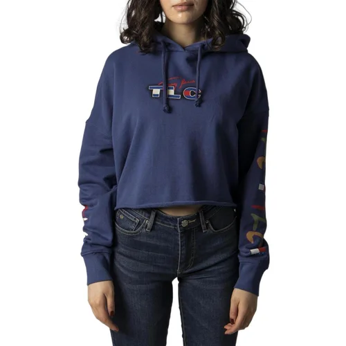 Tommy Hilfiger Puloverji ABO TJW TLC CROPPED HOODIE DW0DW13012 Modra