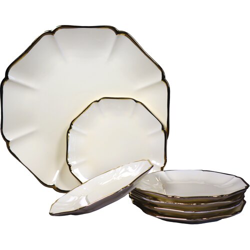 Sigma porcelanski set za kolače WD9443, 7 komada, bež Cene