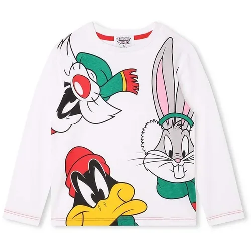 Marc Jacobs Dječja pamučna majica dugih rukava x Looney Tunes boja: bijela, s tiskom